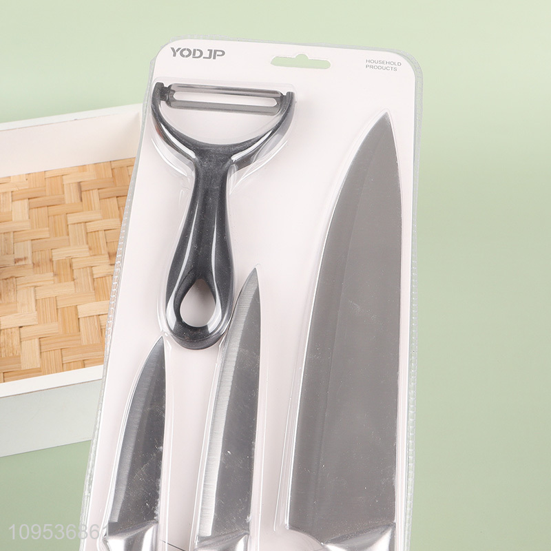 Custom Stainless Steel Blade Knives With Peeler Set