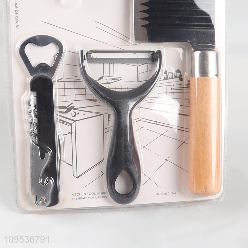 Custom Wooden Handle Chef Knife Kitchen Tools Set