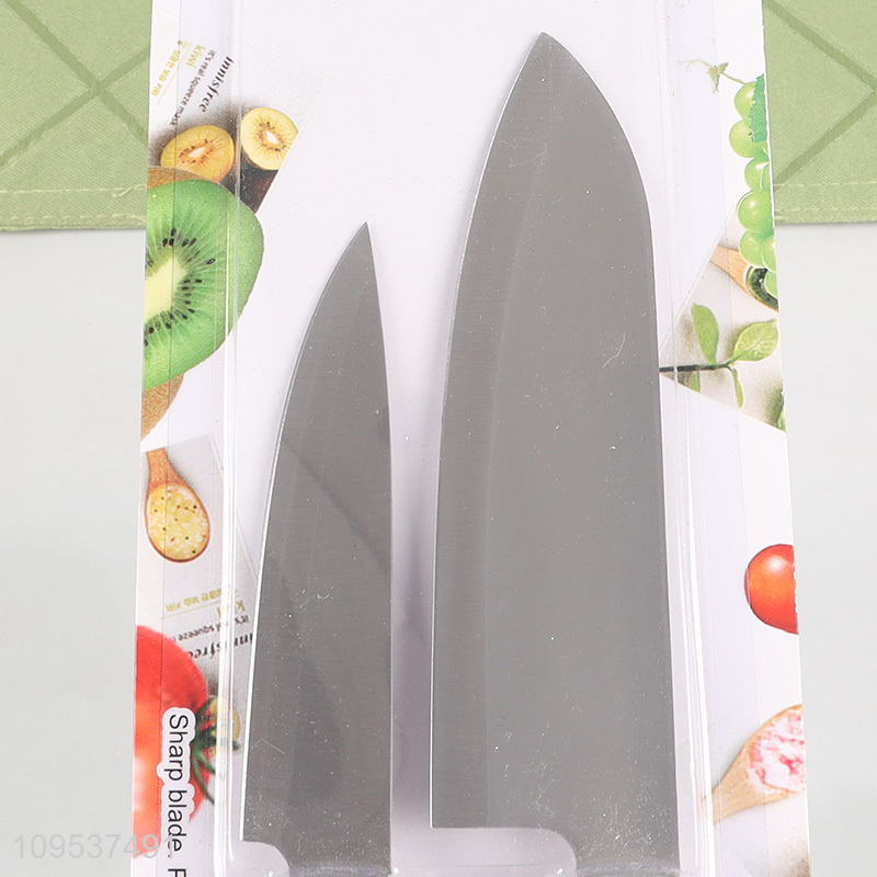 2 Pieces Bamboo-Shaped Plastic Handle Utility Knife Set
