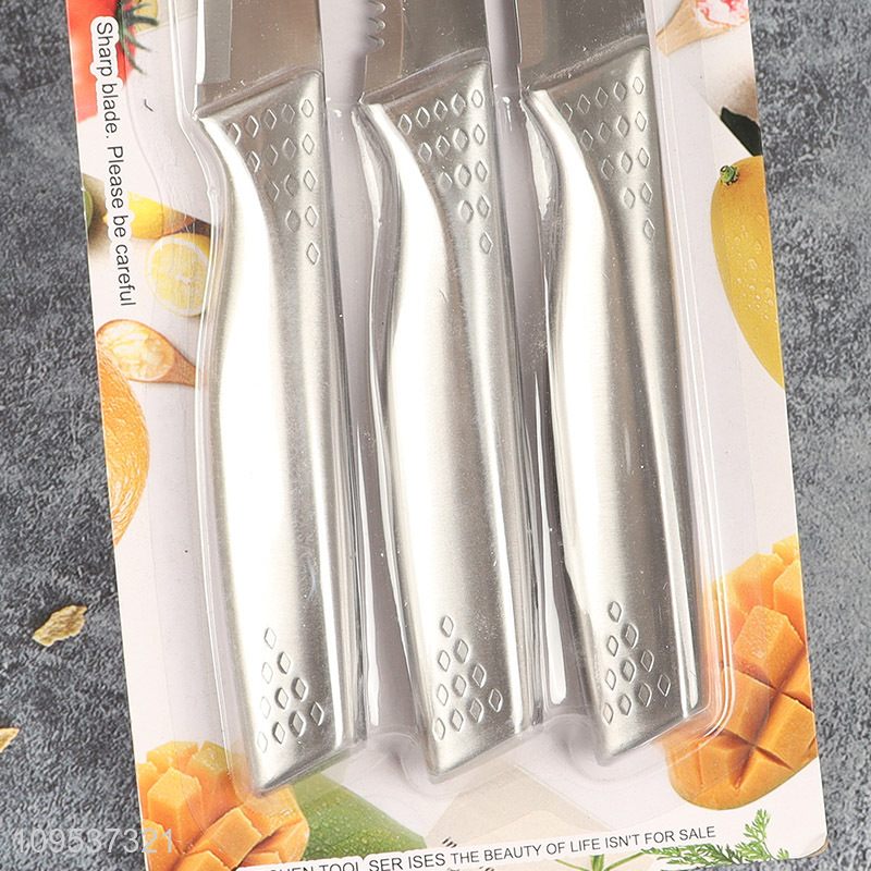 Good Sale 3 Pieces Kitchen Steak Knife Fruit Knife Set