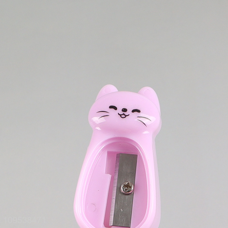 Top sale cartoon cat school students pencil sharpener
