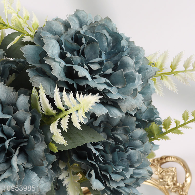 New Arrival Artificial Blue Hydrangea Bouquet Simulation Flower