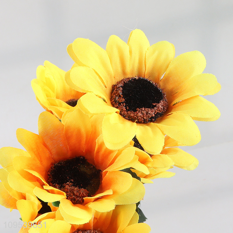 Hot Selling 7 Heads Artificial Sunflower Simulation Flower