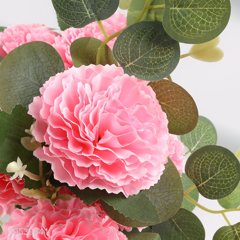 Fashion 10 Heads Artificial Flower Artificial Pink Carnation Bouquet