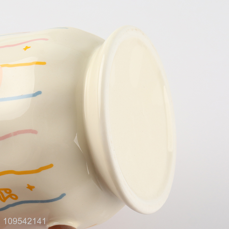 Latest products   cute puppy ceramic water cup with handle