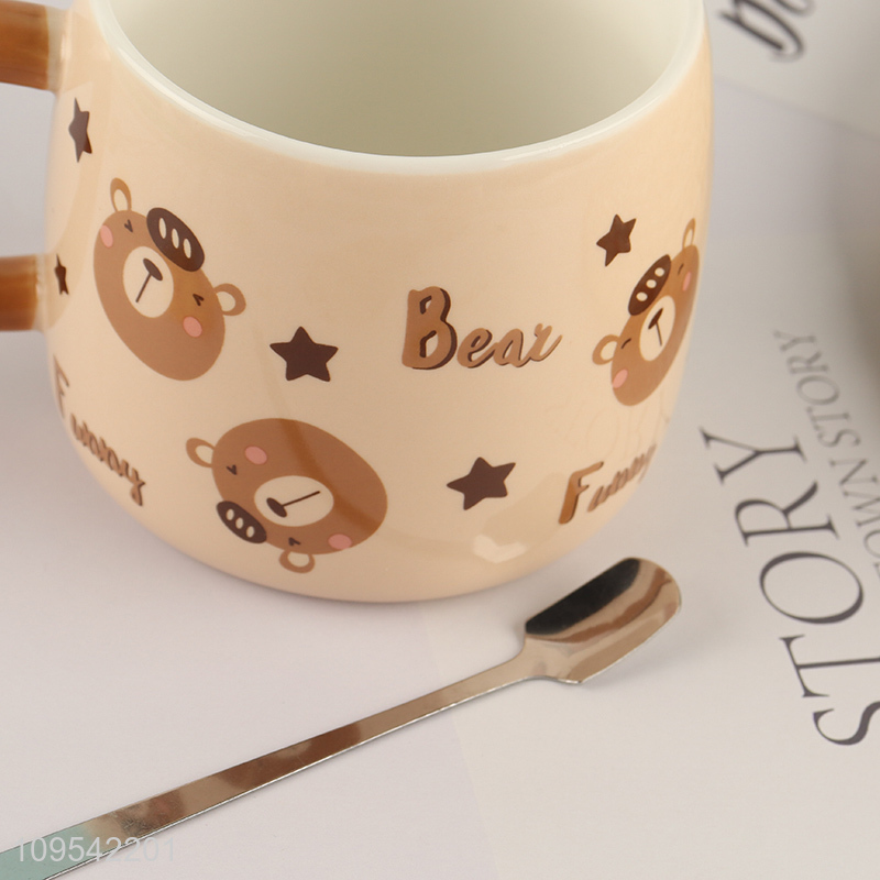 Top selling cartoon bear ceramic water cup water mug