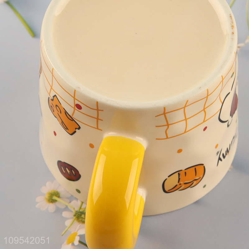 Hot sale ceramic water cup with lid