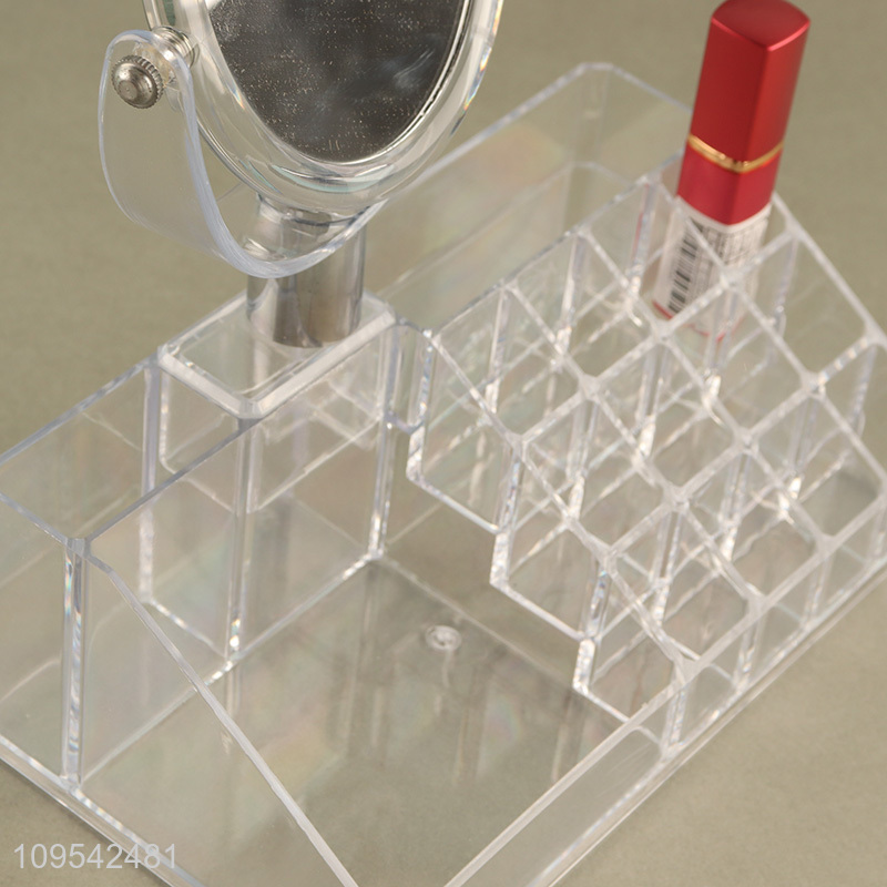 Top products cosmetic storage box with makeup mirror