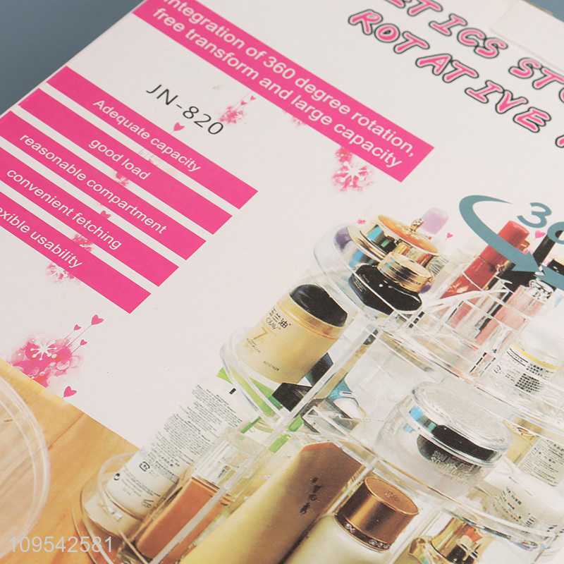 New arrival 360 rotating makeup storage rack