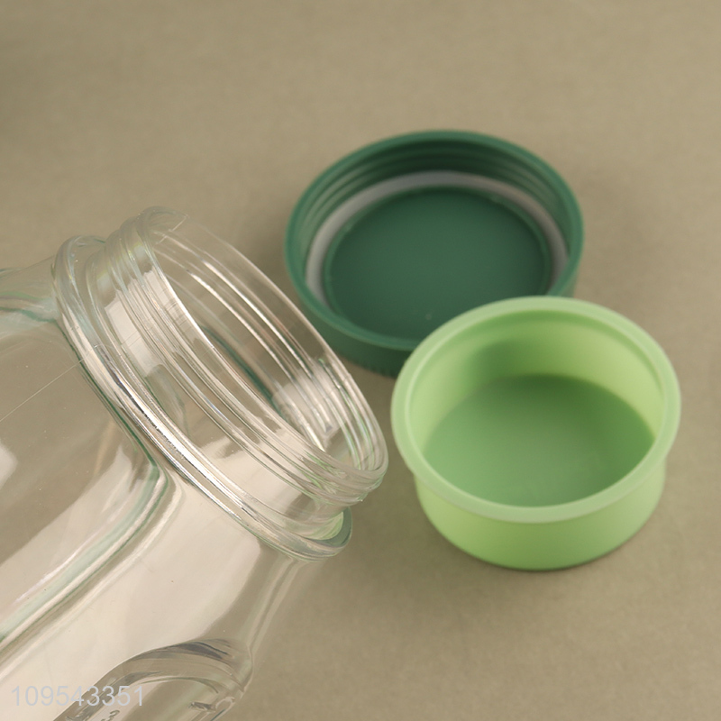 Top quality plastic salad storage jar with lid