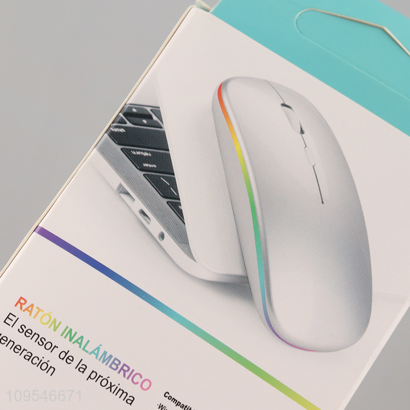 Hot items RGB rechargeable wireless bluetooth mouse
